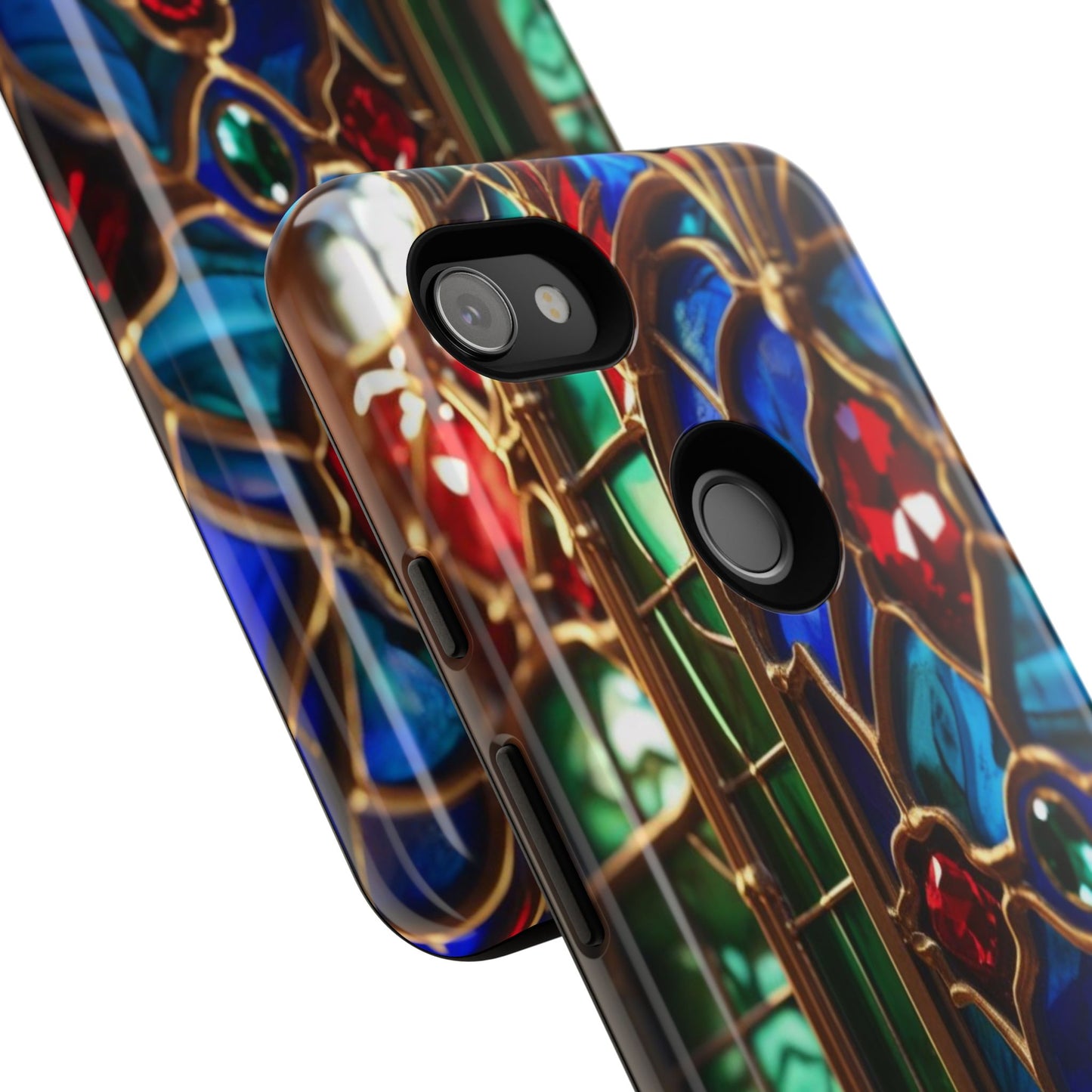 Stained-Glass Protective Phone Case - Jewel Toned Tracery