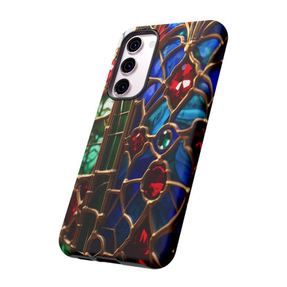 Stained-Glass Protective Phone Case - Jewel Toned Tracery