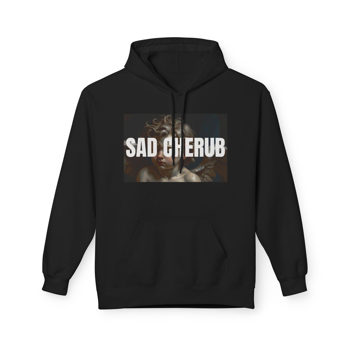 Sad Cherub Fleece Hoodie - Cozy Essentials