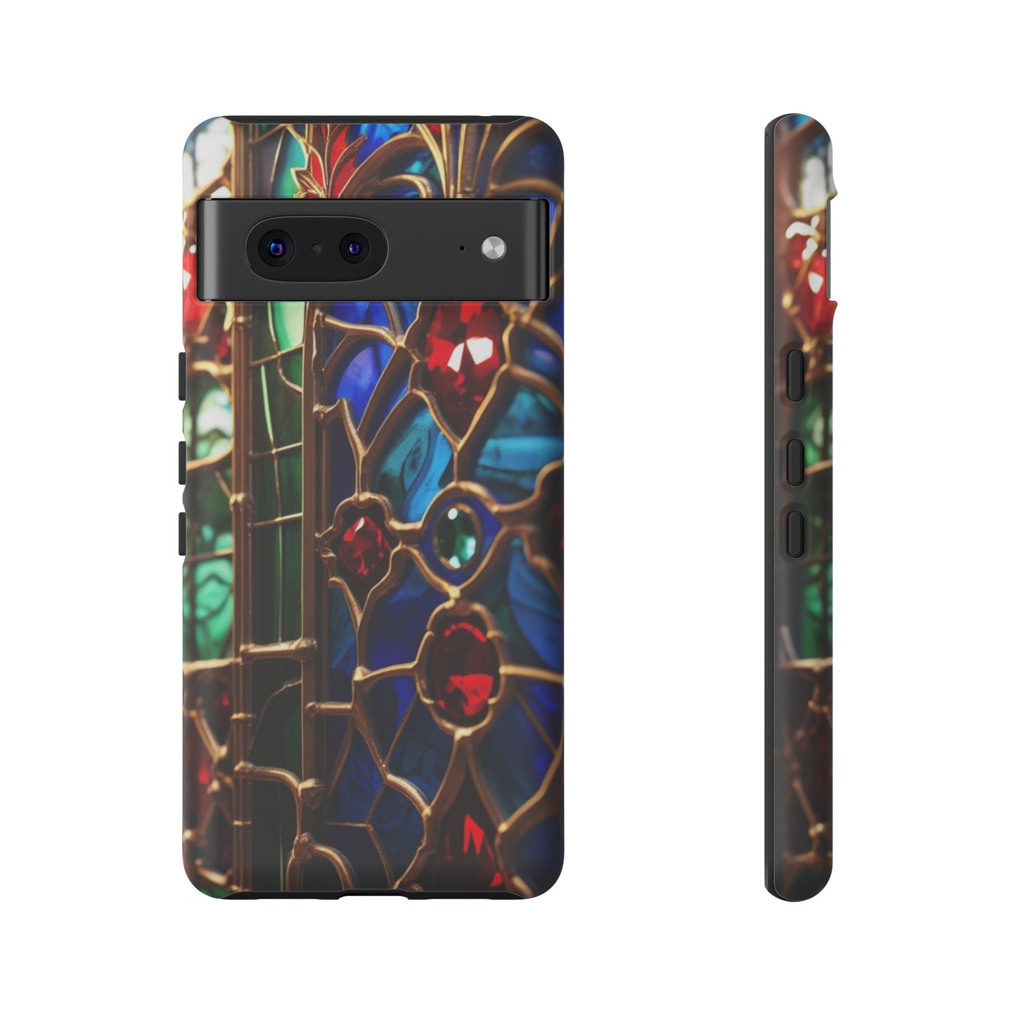 Stained-Glass Protective Phone Case - Jewel Toned Tracery